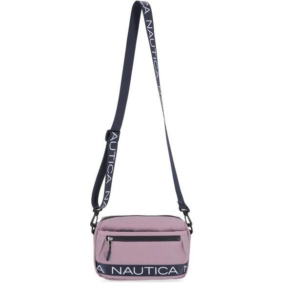 Women's Purple Nylon Bean Crossbody Belt Bag Adjustable Shoulder Strap Zipper - Picture 5 of 6